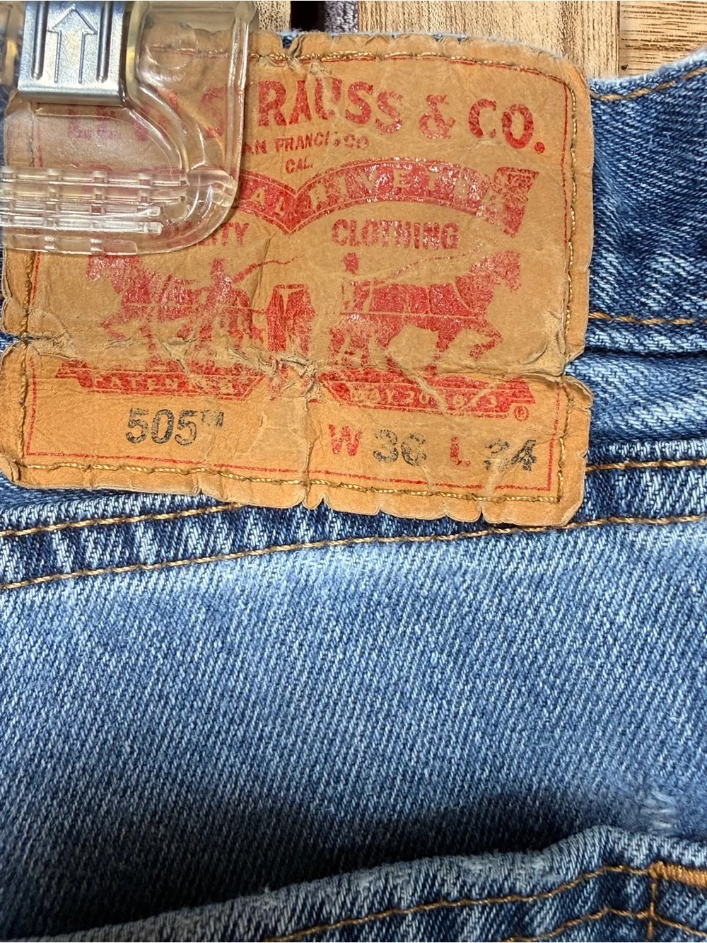 Levi's Men's Medium Blue Straight-Leg Jeans Size 36X34